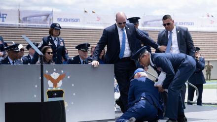 President Biden Tripped After Speech in US Air Force Academy Graduation