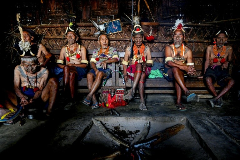Elders in India's Nagaland state seen in 2023. The listing at auction of a 19th century skull from Nagaland sparked anger