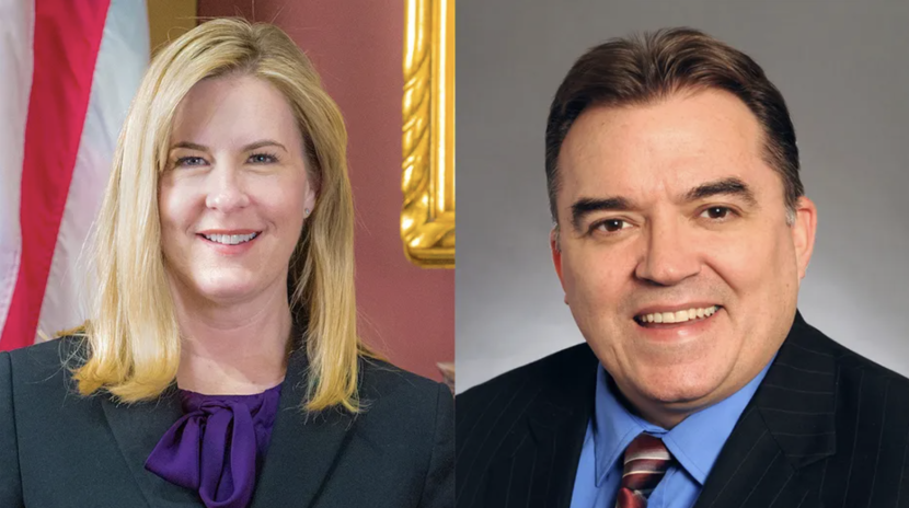Minnesota Rep. Melissa Hortman and Sen. John Hoffman