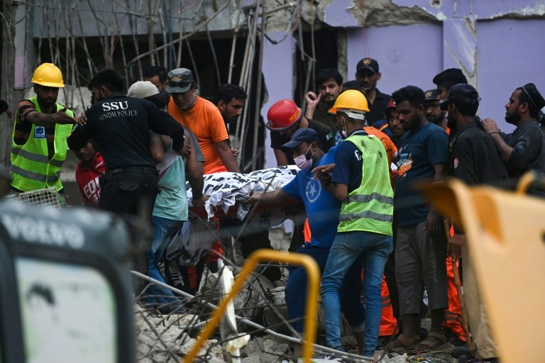 The residential block crumbled on Friday morning in the impoverished Lyari neighbourhood of Karachi, which was once plagued by gang violence and considered one of the most dangerous areas in Pakistan