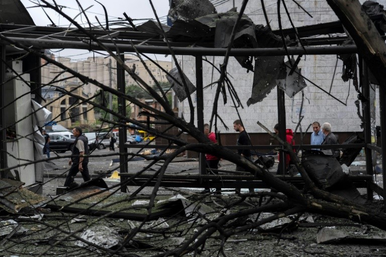Four districts of the city were attacked, authorities said