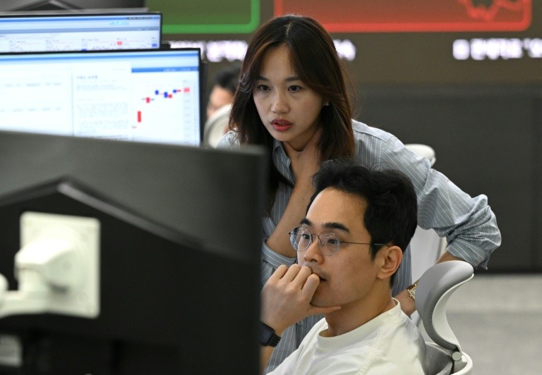 Most markets fell as traders digested Donald Trump's latest tariff salvo