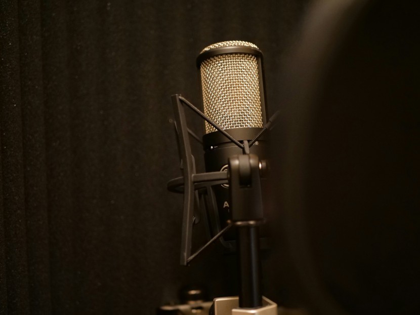 Black and silver microphone