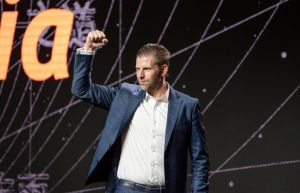 Eric Trump, son of the US president, urged a Hong Kong crowd to buy bitcoin during a trip to Asia where his crypto company is reportedly seeking acquisitions