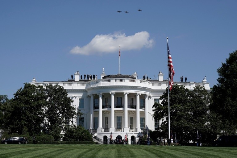 A flyover of military aircraft greeted Poland's President Karol Nawrocki at the White House