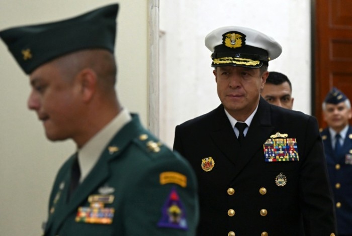 Admiral Francisco Cubides (right), Colombia's military chief, says Bogota will fight the cocaine trade with or without help from the United States