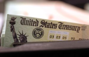 Social Security payment envelopes from the U.S. Treasury.