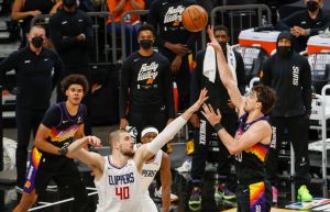 Ivica Zubac and Dario Saric - Los Angeles Clippers v Phoenix Suns - Game Two