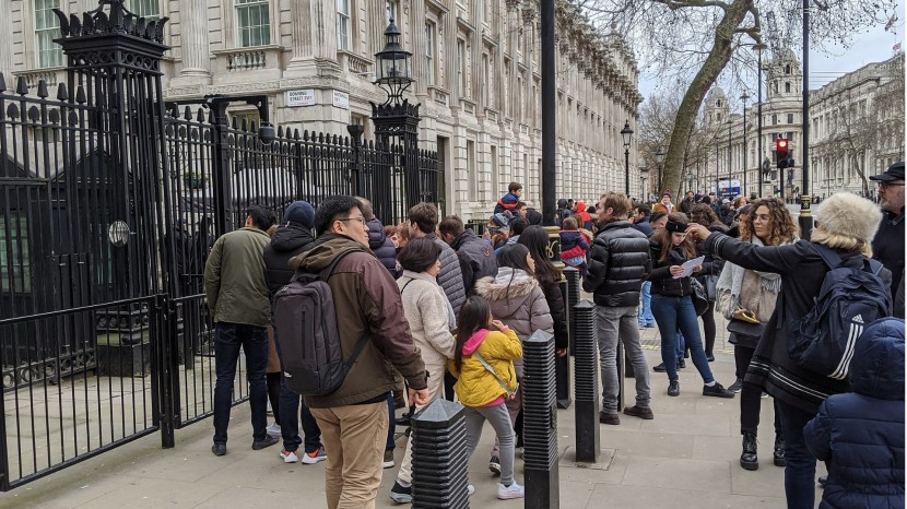 Crowds Outside Downing Street