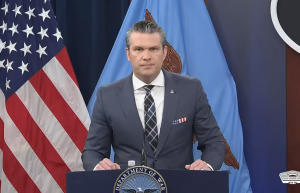 Defense Secretary Pete Hegseth delivers a Pentagon briefing on Operation