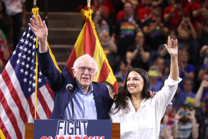 Bernie Sanders and Alexandria Ocasio-Cortez