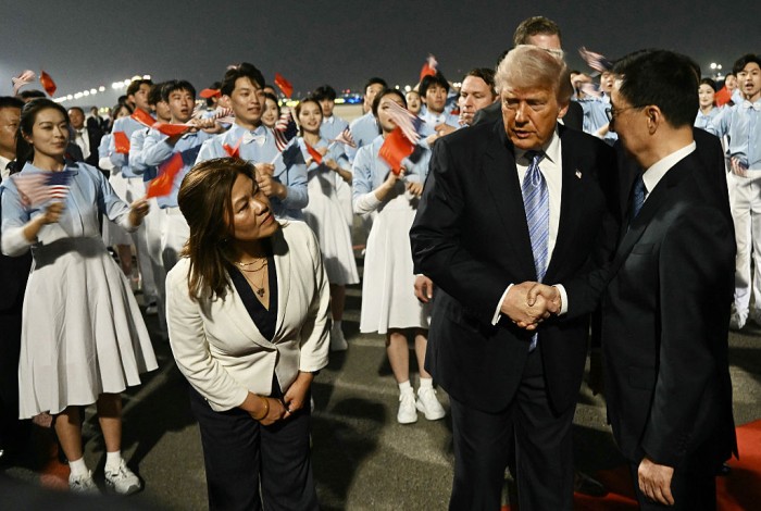 Trump arrived in China.