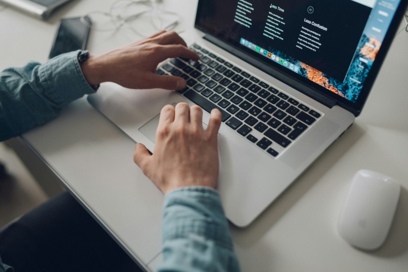 Person Using Laptop