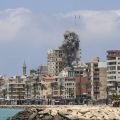 Smoke rises after an Israeli airstrike on Tyre