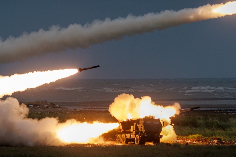 Taiwan's army fires a HIMARS during live-fire drill