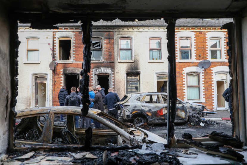 Homes And Vehicles Damaged Following Night Of Unrest In Belfast