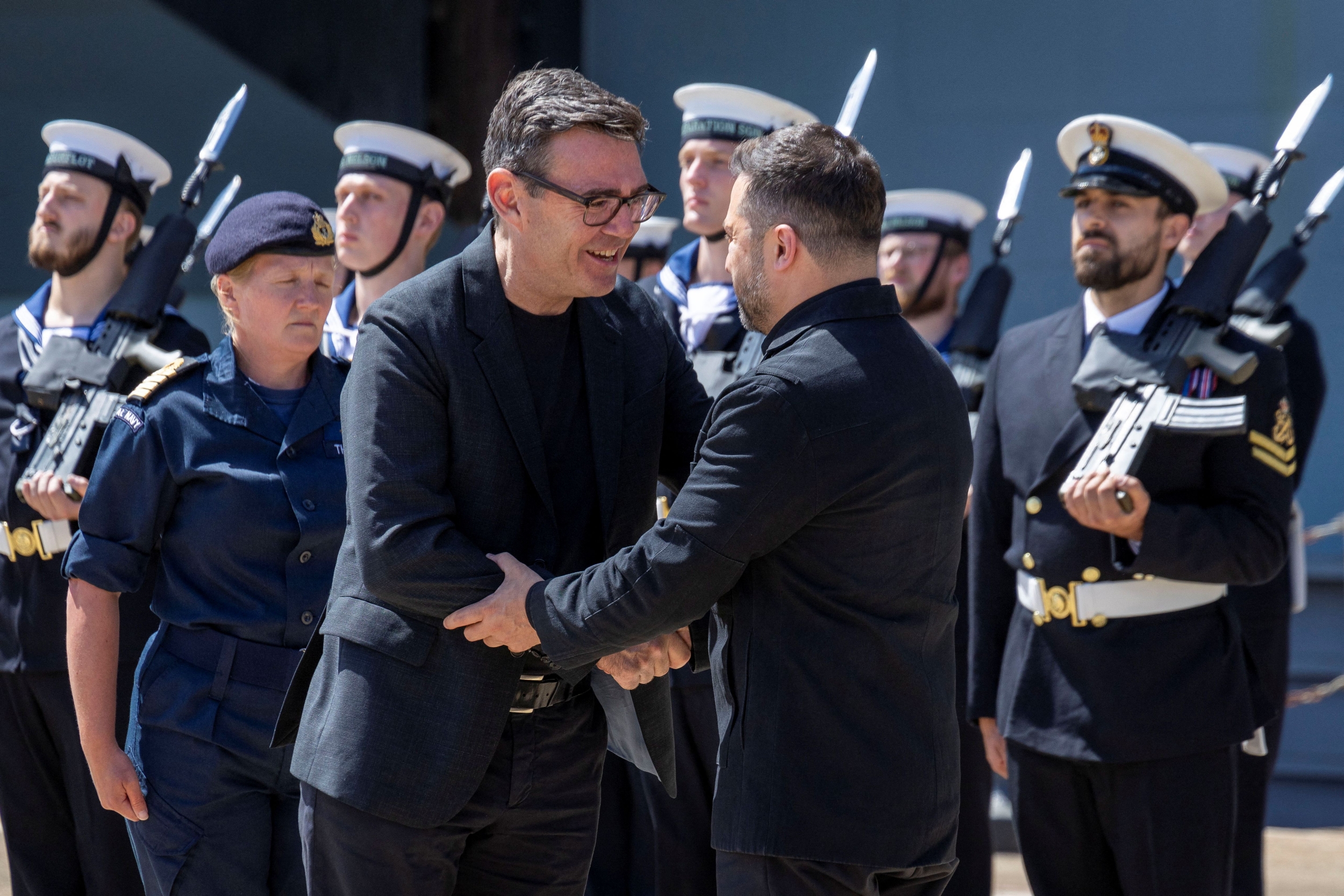 Zelensky Meets New UK PM Andy Burnham In Portsmouth